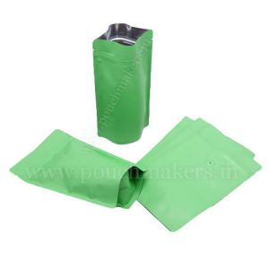shiny green pouches