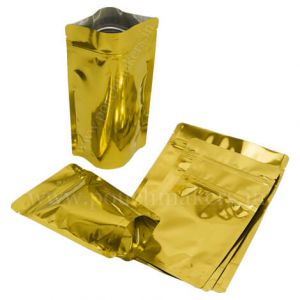 shiny gold pouches